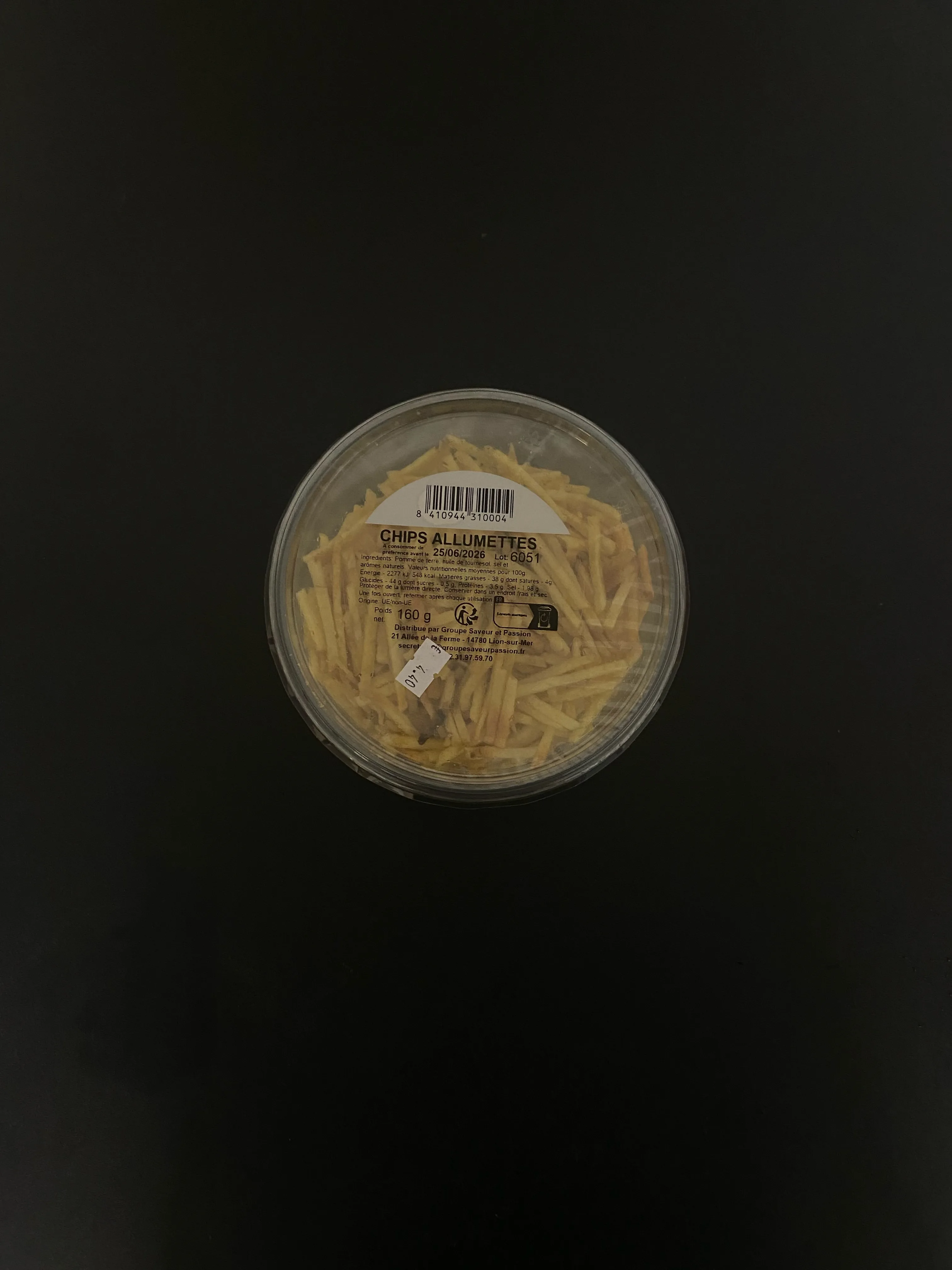 Chips allumettes 