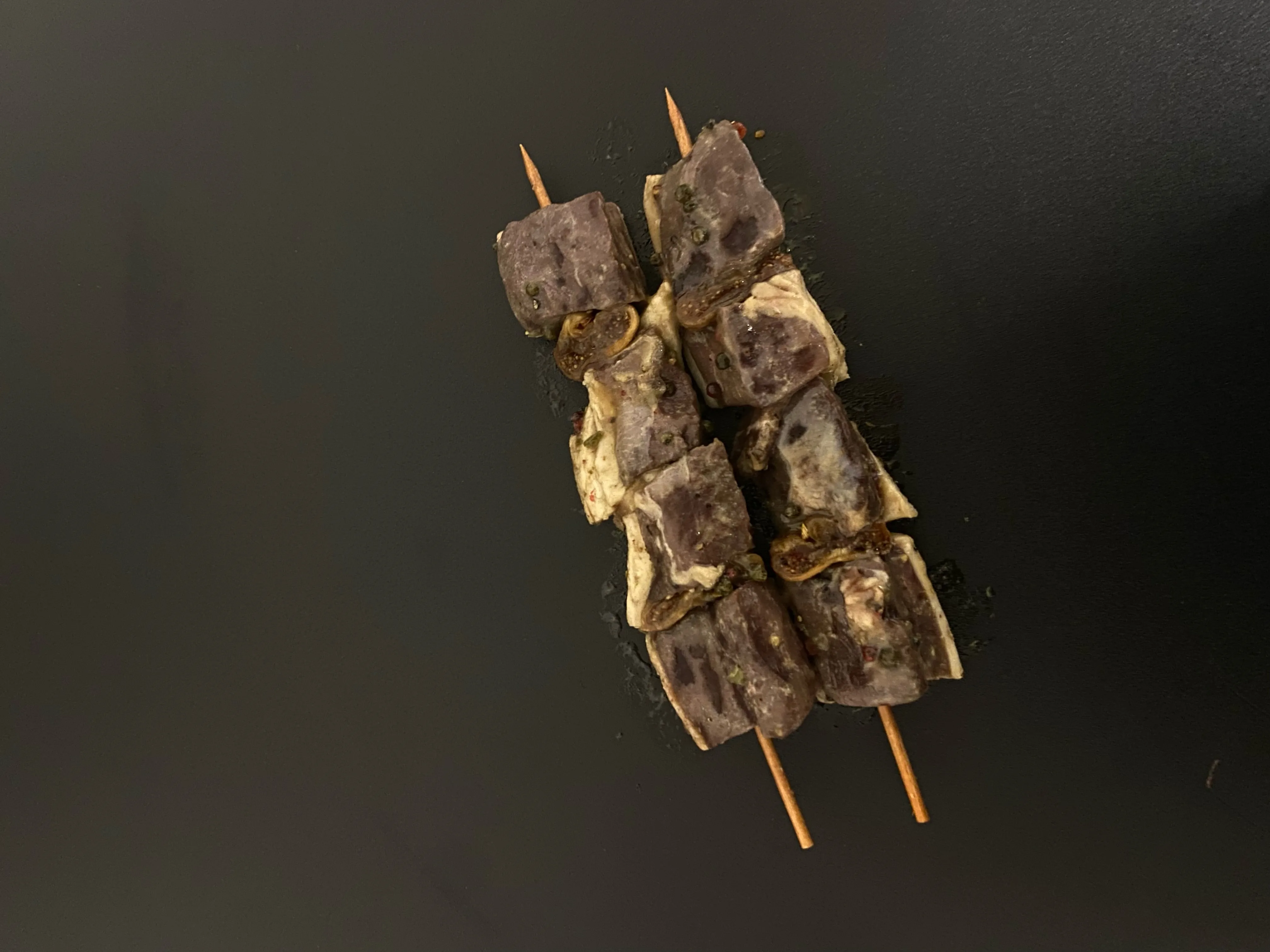 Brochette magret aux poivres