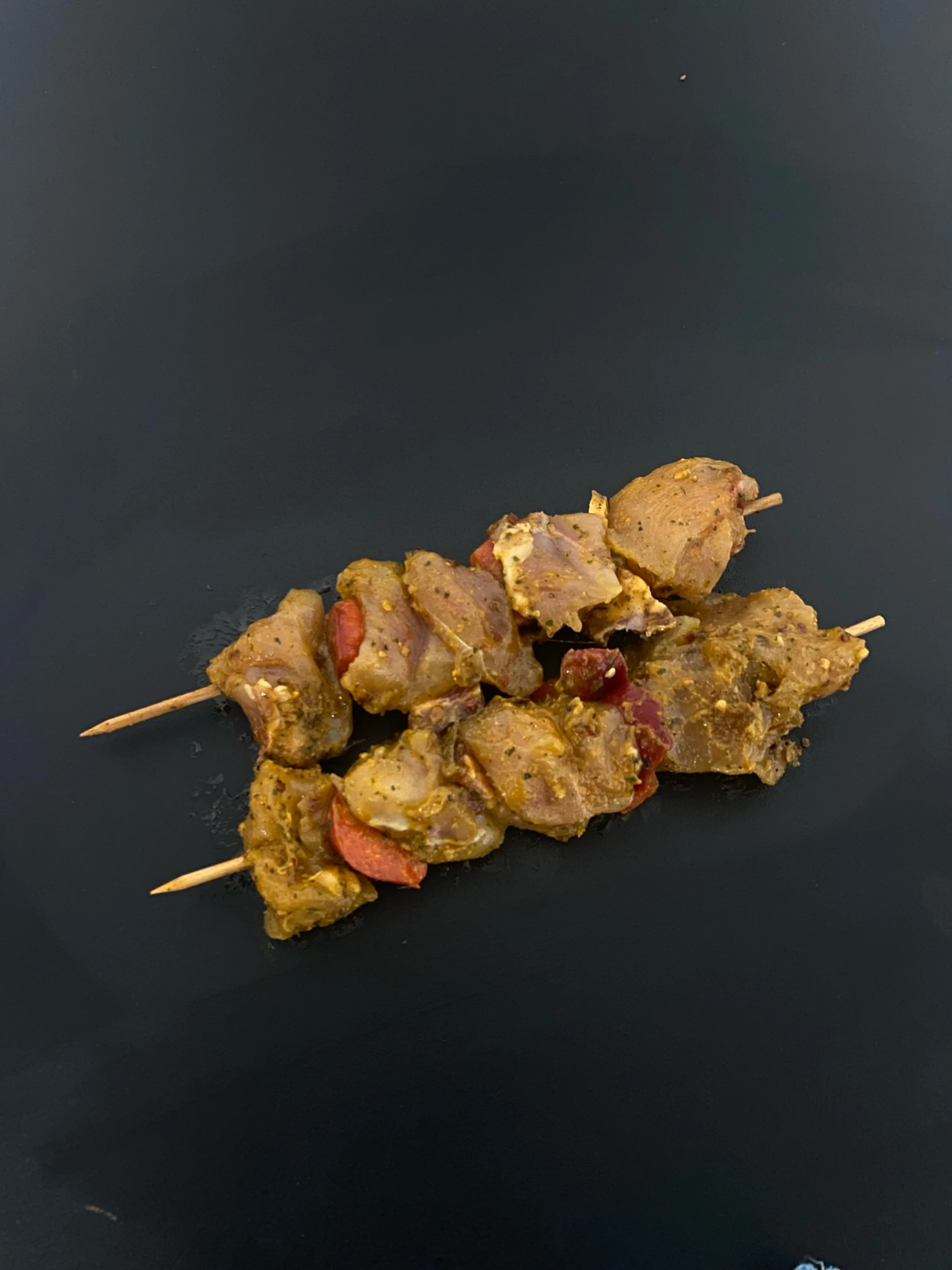 Brochette porc miel-moutarde