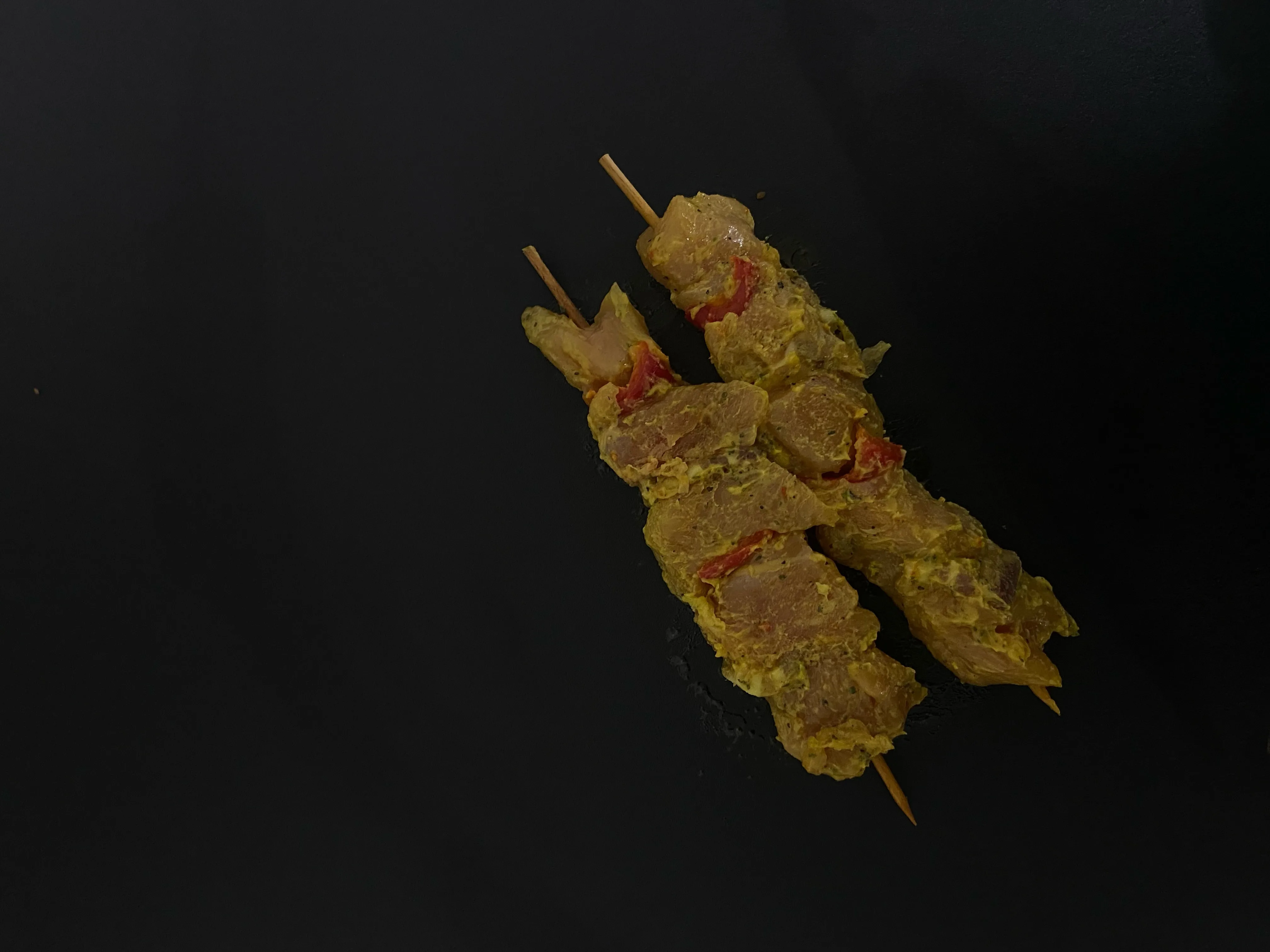 Brochette volaille mangue-agrumes