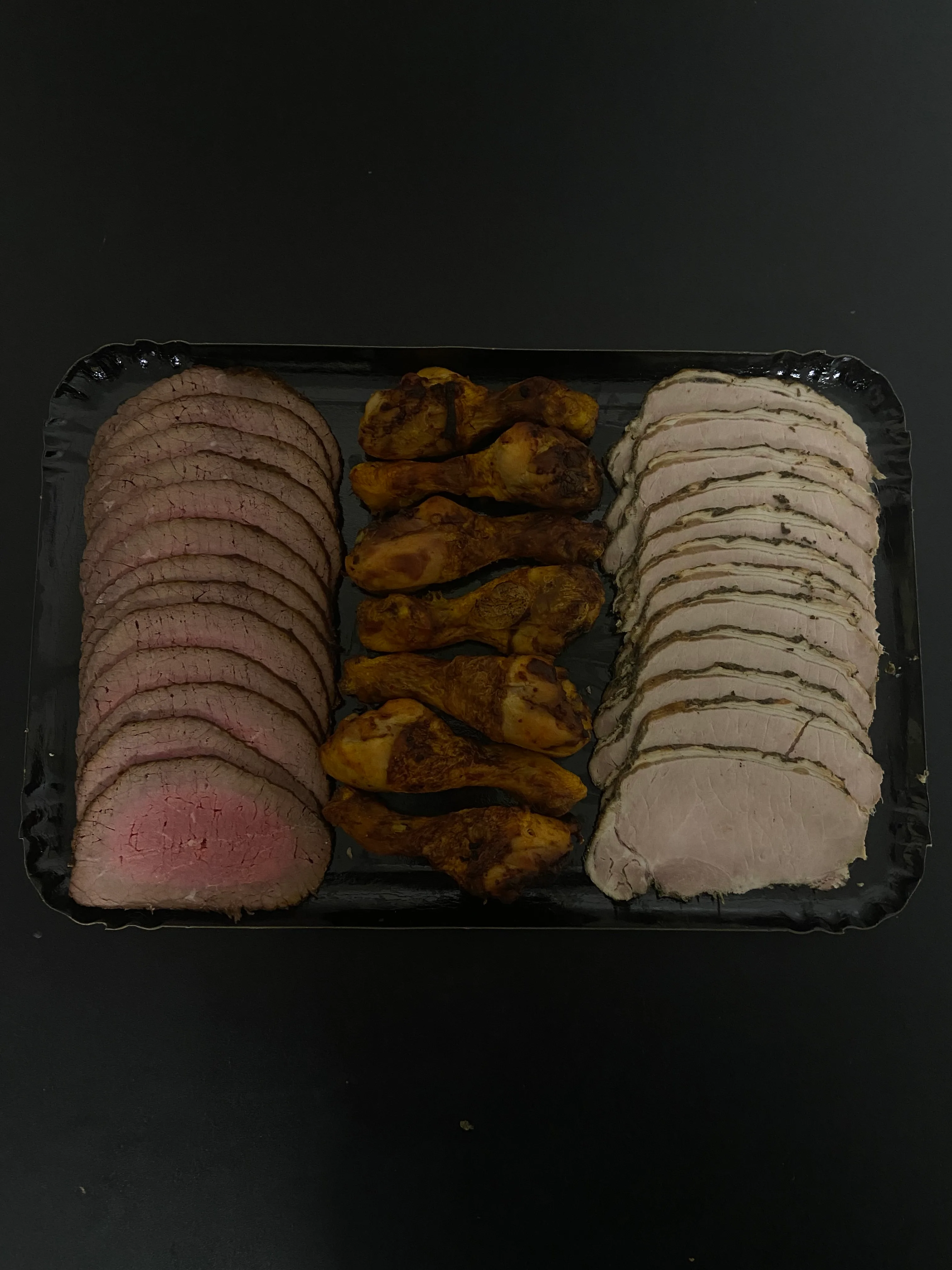 Rôti porc, boeuf & poulet